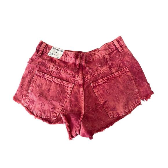 NWT Free People Mixed Emotions High Rise Short in Dragonfruit Sorbet 27 - Picture 5 of 7